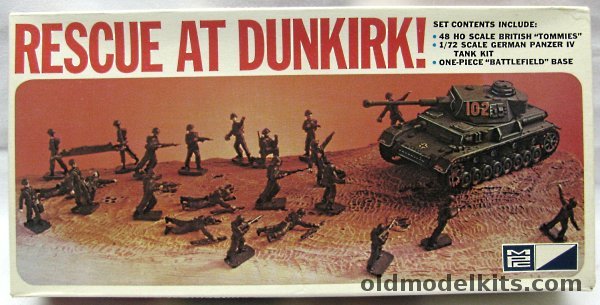 MPC 1/72 Rescue at Dunkirk!  Diorama - Panzer IV / 48 Soldiers and Battlefield Display Base, 2-8007-200 plastic model kit